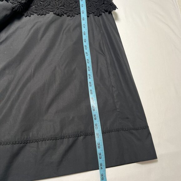 See by Chloe Daisy Crochet Overlay Black Dress Retro A-Line Floral 38 Medium - Picture 9 of 16